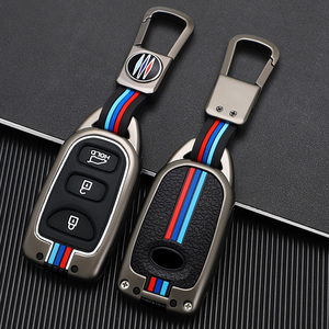 Accessoires automobiles intérieur en alliage de Zinc couverture de clé de voiture Silicone clé de voiture coque Fob support adapté pour Hyundai <span class=keywords><strong>Kia</strong></span> - Product Image 2