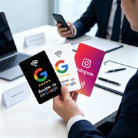 بطاقة NFC مخصصة من البولي فينيل كلوريد مع رمز QR للتسويق عبر وسائل التواصل الاجتماعي