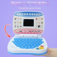 Mini Laptop de Juguete Educativo con Pantalla LED de Plástico, Simulación de Laptop para Niños, con Batería Alcalina AA, Estilo Musical