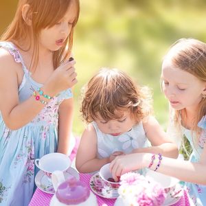 12 pièces <span class=keywords><strong>Groovy</strong></span> fleur princesse bracelets porte-bonheur pour filles réglable enfants bijoux pour fêtes et amitié Style mignon - Product Image 5