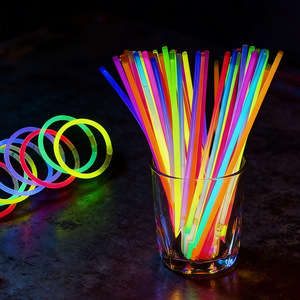 Glow <b>Sticks</b> <b>Light</b> Up Bracelets Plastic Fluorescent <b>Light</b> Birthday Party Outdoor Camping Cheer Props - Product Image 5