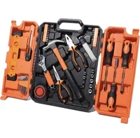Ensemble d'outils mécaniques en acier inoxydable de qualité supérieure - 58 pièces - Kit de douilles SAE/métriques avec coffret rigide pour voitures américaines et australiennes - Utilisation en garage