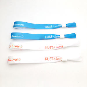 Muñequera deportiva de moda respetuosa con el medio ambiente promocional, pulseras de tela de poliéster tejidas para eventos con logotipo personalizado - Product Image 6