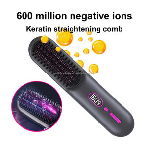 <span class=keywords><strong>Brosse</strong></span> à cheveux 2 en 1 <span class=keywords><strong>ronde</strong></span> anti-brûlure à chauffage rapide thermique <span class=keywords><strong>Brosse</strong></span> à bouclage ionique Rouleaux chauffants Brosses à cheveux à air chaud avec fonction infrarouge - Product Image 3