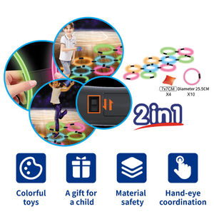 Jeu de Hopscotch LED Lumineux dans l'Obscurité et Ensemble 2-en-1 de Lancer de Sacs de Haricots pour Enfants, Jouet de Jeu Sensoriel Actif pour l'Extérieur et l'Intérieur, Vente en Gros et Stock en Vrac - Product Image 3