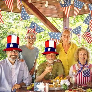 Sombrero de Copa de Uncle Sam, Bandera del Día de la Independencia Americana, Sombrero de Fiesta de Carnaval, Unisex para Adultos, para Exteriores - Product Image 4