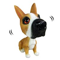 Personnalisés en résine chien animal de compagnie chiot animal chat figurines poupée bobble head personnalisé bobble head pour accessoires de voiture