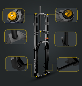 Exsho ส้อมจักรยานเสือภูเขาแบบสปริงด้านหน้า20 26นิ้วเรียว 'ถนน' ส้อมจักรยาน - Product Image 6