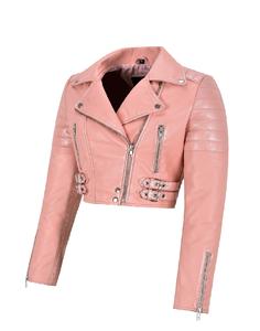 Chaleco de Mujer Acolchado de Cuero Nappa Rosa Bebé 100% Genuino Personalizado, Estilo Acolchado, Marca Personalizada, Etiqueta Privada, OEM, Venta al Por Mayor - Product Image 2