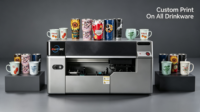 Impresora UV de Cilindro de Alta Velocidad CMYK-W-V, Máquina de Impresión Rotativa de Botellas de 360 Grados para Logotipos Industriales, Venta al Por Mayor de Fábrica