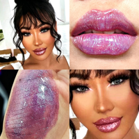 Gloss à lèvres végétalien personnalisé avec logo, maquillage minéral, hydratant, lissant, longue tenue, brillant, pour des lèvres pulpeuses, sans danger