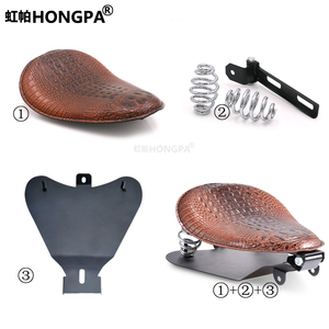 Asiento de motocicleta de cocodrilo, asiento vintage, cojín con Brackt de primavera para Harley <span class=keywords><strong>Cafe</strong></span> Racer - Product Image 4