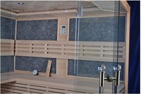 Salle de sauna traditionnelle de luxe pour 2 à 6 personnes, sauna à vapeur intérieur pour usage commercial