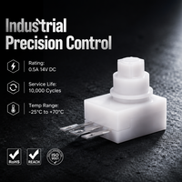 Interruttore a pulsante SUDA KAN-35 0.5A 14V DC Miniatura 3 Pin Verticale 1NO1NC in Plastica per Apparecchiature Elettriche