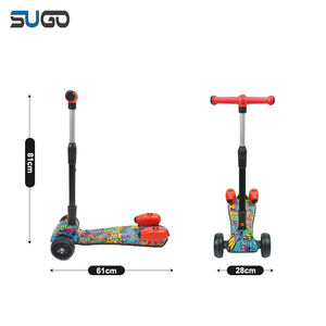 Scooter Infantil de 3 Ruedas con Barra en T Ajustable, Llanta Delantera de 120*40mm + Trasera de 90*40mm de PU, para Niños Mayores de 3 Años, Precio Bajo - Product Image 1