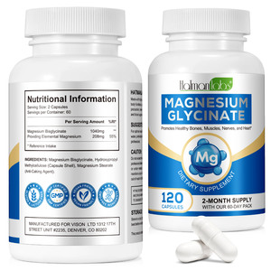 Hatmanlabs 120 Kapsul Mendukung Kesehatan Tulang, Otot, Saraf, dan Jantung Kapsul Magnesium Glisinat Kapsul Magnesium Bisglisinat - Product Image 2