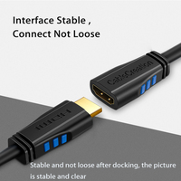 Câble d'extension HDMI 2.0 4K60Hz mâle vers femelle, angle 90° vers le bas/haut/gauche/droite °   Câble HDMI plaqué or 18 Gbps 4K