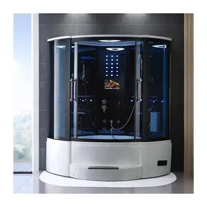 Moderne Bien-être <span class=keywords><strong>Spa</strong></span> Hydro Thérapie Hammam En Alliage D'aluminium Vapeur Humide Cabine De Douche En Verre Enceinte pour Villas Usine Vente Vapeur - Product Image 1