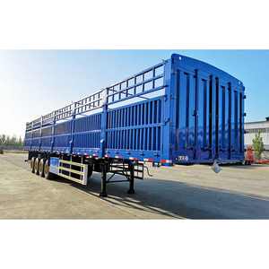 China Camión Remolque 40 pies Contenedor Valla Semi Remolque Tri Eje 60 Ton 50t Heavy Duty Valla Semi Remolque - Product Image 3