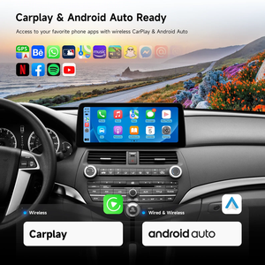 Dasaita pantalla QLED de 12,3 pulgadas para Honda Accord 2008-2011 reproductor de coche inalámbrico CarPlay <span class=keywords><strong>Android</strong></span> navegación GPS automática MP3 cabeza ESTÉREO - Product Image 4
