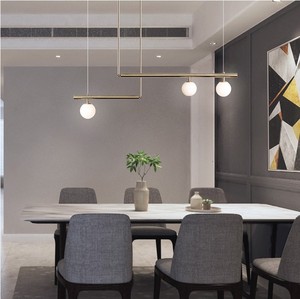 Accessorio creativo postmoderno lampadario <span class=keywords><strong>a</strong></span> sfera di vetro lungo Design moderno per il ristorante Cafe soggiorno con fonte di alimentazione AC - Product Image 3