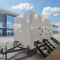 Toilettes mobiles modernes personnalisées pour l'extérieur, remorque de camping, toilettes portables avec salle de douche, construction en tôle galvanisée