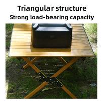 Table de camping pliable, résistante aux rayures et imperméable, avec quatre pieds antidérapants en caoutchouc, idéale pour les activités en extérieur au bord du lac, la cuisine et les fêtes.