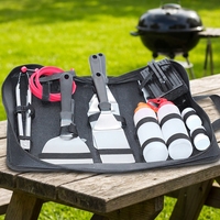 Kit d'accessoires pour plancha 14 pièces, outils professionnels pour gril plat Hibachi, ensemble de spatules élargies en cadeau pour barbecue extérieur Teppanyaki
