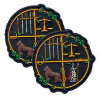 Écussons en caoutchouc PVC personnalisés, texte en relief 3D, logo gravé, étiquettes pour la promotion