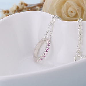 Collares de Joyería Fina con Colgante de Anillo con Letras Grabadas de la Serie Best Friends, 3 Piezas, Gran <span class=keywords><strong>Venta</strong></span>, para Mujer - Product Image 2
