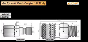 Conector Neumático Recto Tipo 21 de Precisión OEM - Acoplamiento de Liberación Rápida de Perfil Pequeño para Robótica y Equipos de Precisión - Product Image 5