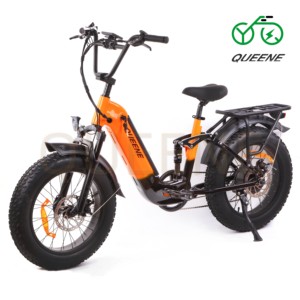Bicicleta de Montaña de Paso Bajo con 7 Velocidades, 20 Pulgadas, 48V750 1000, Suspensión Completa, Neumáticos Anchos, Bicicleta Eléctrica para Mujer - Product Image 1
