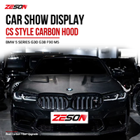 ZESON Capot en fibre de carbone véritable style CS pour BMW Série 5 G30 G38 M5 F90 540i 530i 2017-2023