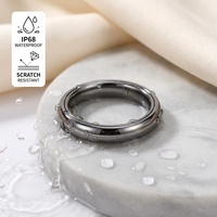 Bague connectée professionnelle en acier tungstène 3 mm avec puce NFC Ntag 216, lot de 2, finition brillante, style moderne, pour mariage, approvisionnement direct usine