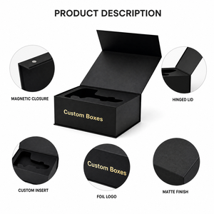 Boîte pliante magnétique sur mesure de haute qualité, fabricant de boîtes cadeaux, boîte à fermeture magnétique rigide avec doublure intérieure - Product Image 2