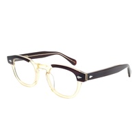 Monture de lunettes vintage rétro en acétate, style carré, taille Edison 46, inspirée de l'Amekaji, monture complète, verres en résine pour myopie