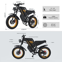 Bicicleta Eléctrica COSWHEEL GT20 PRO con Doble Motor de 3000W y 48V, Doble Batería de 40Ah y Llantas Anchas, E-bike para Dropship en EE.UU. y UE