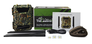 Caméra de chasse sans fil cellulaire 4G LTE résistante aux intempéries avec batterie/alimentation solaire, 1080P HD, 24MP CMOS, SD - Product Image 3