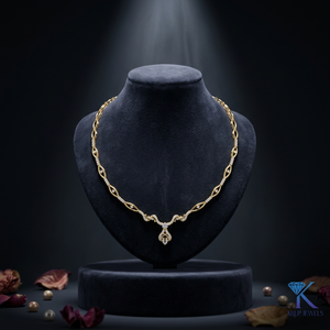 Premium Lab Grown Diamond Bridal <b>Statement</b> <b>Necklace</b> Open Teardrop Pendant 14K 18K Solid Gold Floral Fine Women Jewelry Party - Product Image 1