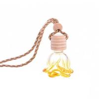 Bouteilles de parfum de voiture suspendues de 8ml, bouteille de diffuseur de parfum de voiture, désodorisant d'air de voiture, bouteille d'huile essentielle en verre, grossiste