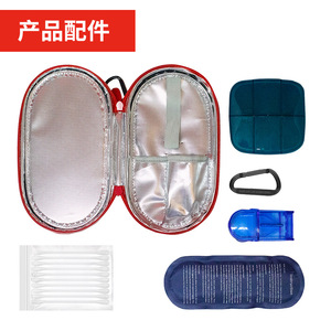 Boîte à pilules Eva, étui de rangement portable pour médicaments, 14x6x4cm, rouge et blanc, pochette à pilules de voyage, étanche, facile à nettoyer - Product Image 4