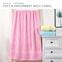 Serviette de bain en coton pur jacquard 70*140cm pour femmes, motif petite pomme, enveloppe le corps, sèche les cheveux, absorbe l'eau, serviette douce