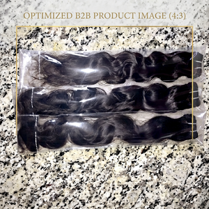 Extensions de cheveux humains Remy ondulés naturels de l'Inde du Sud, 100g, double trame tissée à la machine, de la meilleure qualité - Product Image 1