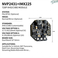 Module de caméra FPV AHD 1080P pour vision arrière, série NVP2431H IMX225, carte de vision nocturne Starlight pour moniteurs de véhicules commerciaux