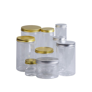 Pet Plastic Jars With Aluminum Lids 55-250Mm Food Grade Airtight Containers For Snack Packaging - Product Image 1