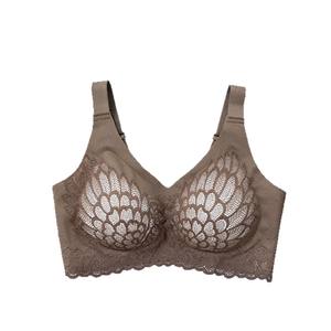 Sujetador sin aros para mujer, talla <span class=keywords><strong>M</strong></span>-2XL, sin costuras, fino, con copa completa, estilo chaleco, con encaje, acolchado, diseño sin marco de una pieza - Product Image 5