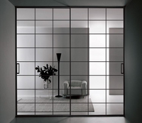 Séparateur de verre en aluminium vente directe d'usine cloison intérieure pour hall et salon
