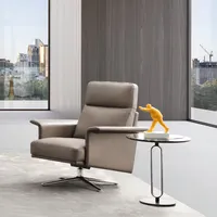FURICCO Set Kursi Sofa Kulit, Furnitur Desain Modern Ruang Tamu Sofa Berputar