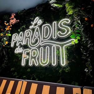 Enseigne lumineuse LED néon personnalisée, indice de protection IP67, corps en cristal, blanc chaud 3500K, revêtement double couche pour usage professionnel, événements et domestique - Product Image 1