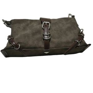 Vintage Crossbody Bag Retro Saddle Bag with Buckle Detail for Women - Product Image 1